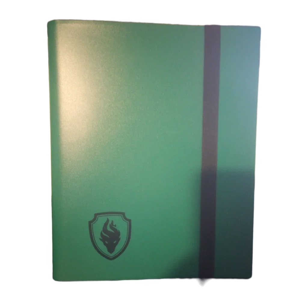 Trading Card Binder 9 Pocket, PU Cover Card Collection Binder for 360 Cards - GREEN