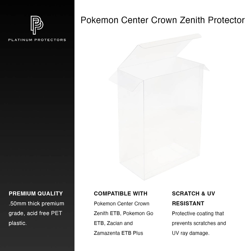 Protectors for Pokemon Center Crown Zenith ETB Plus and Go Boxes